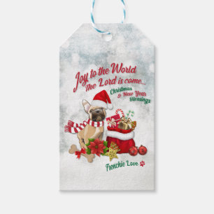 Joy to World - Frenchie Love Cadeaulabel