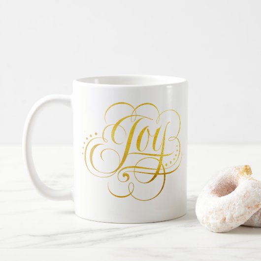 Joy to World - Gold kerstbriefing Koffiemok (Met donut)