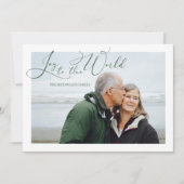 Joy to World Green Photo met kerstmis Feestdagenkaart (Voorkant)