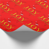 Joy to World in Red Cadeaupapier (Hoek)