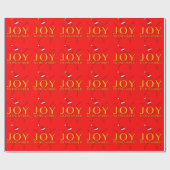 Joy to World in Red Cadeaupapier (Vlak)