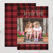 Joy to World Kerstred Black Buffalo Pset Feestdagenkaart (Voorkant / Achterkant)