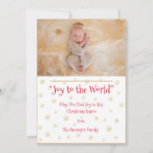 Joy to World Photo Snowflakes kerstKaart (Voorkant)