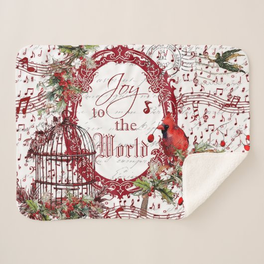 Joy to world sherpa blanket sherpa deken (Voorkant (horizontaal))