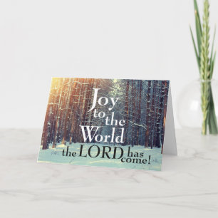 Joy to World the Lord is gekomen, Kerstmis Feestdagen Kaart