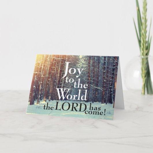 Joy to World the Lord is gekomen, Kerstmis Feestdagen Kaart (Voorkant)