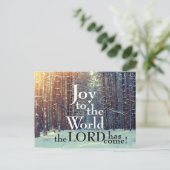 Joy to World the Lord is gekomen, Kerstmis Feestdagenkaart (Staand voorkant)
