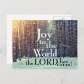 Joy to World the Lord is gekomen, Kerstmis Feestdagenkaart (Voorkant / Achterkant)