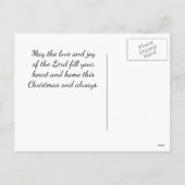 Joy to World the Lord is gekomen, Kerstmis Feestdagenkaart (Achterkant)