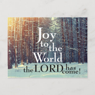 Joy to World the Lord is gekomen, Kerstmis Feestdagenkaart