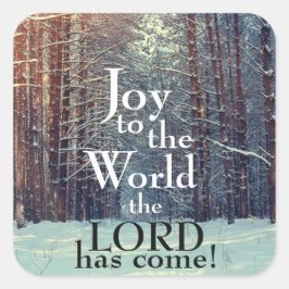 Joy to World the Lord is gekomen, Kerstmis Vierkante Sticker