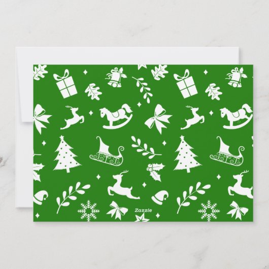 Joy to world Typography Merry kerstfoto Feestdagenkaart (Achterkant)