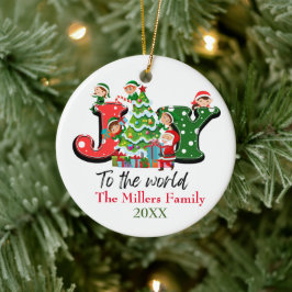 Joy Tree Christmas  naam Keramisch Ornament