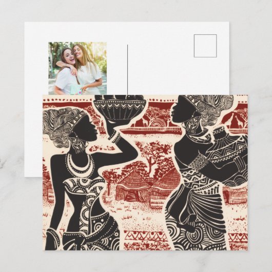  Joy Tribal African Women Village Feestdagenkaart (Voorkant / Achterkant)