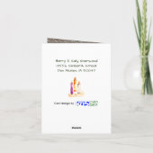 Joy! Trio van de Waterverf van kaarsen Sparkle Feestdagen Kaart (Achterkant)