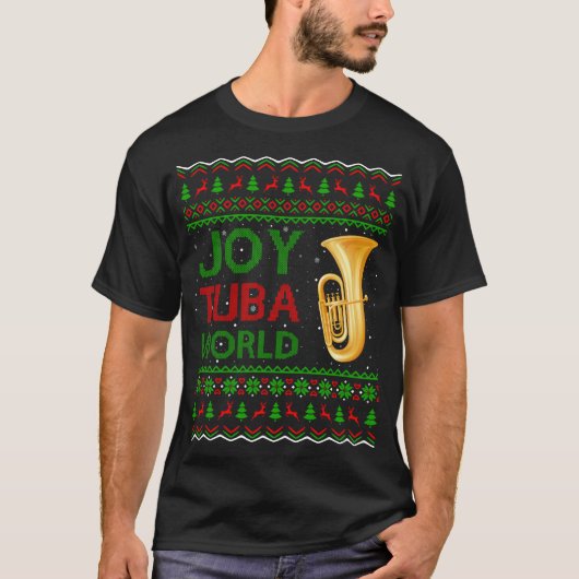 Joy Tuba Wereldmuziek liefhebber Kerstcadeau Lelij T-shirt (Voorkant)