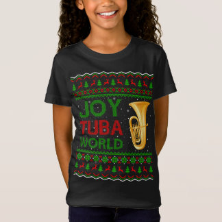 Joy Tuba Wereldmuziek liefhebber Kerstcadeau Lelij T-shirt