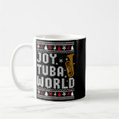Joy Tuba World Funny Music Lover Ugly Christmas Sw Koffiemok (Links)