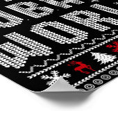 Joy Tuba World Funny Music Lover Ugly Christmas Sw Poster (Hoek)