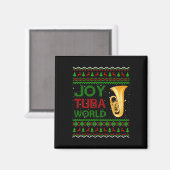 Joy Tuba World Music Lover Xmas Gift Ugly Tuba Chr Magneet (Voorkant / Achterkant)