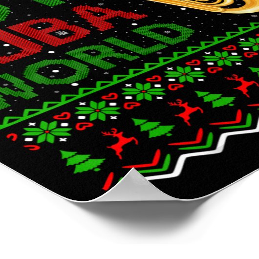 Joy Tuba World Music Lover Xmas Gift Ugly Tuba Chr Poster (Hoek)