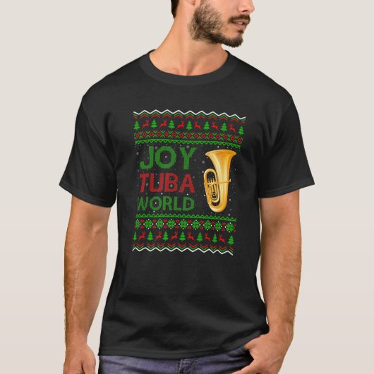 Joy Tuba World Music Lover Xmas Gift Ugly Tuba Chr T-shirt (Voorkant)
