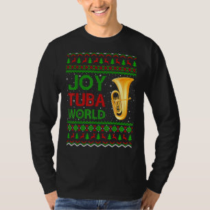 Joy Tuba World Music Xmas Ugly Tuba Kerstmis T-shirt