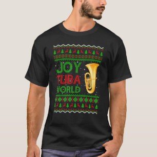 Joy Tuba World Music Xmas Ugly Tuba Kerstmis T-shirt