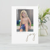 Joy Two Foto Platte Vakantie Kaart (Staand voorkant)