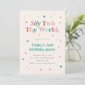 Joy Two: het tweede verjaardagsfeest ter wereld Kaart (Staand voorkant)