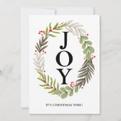 JOY-Two-Sided Merry kerstfoto Kaart (Voorkant)