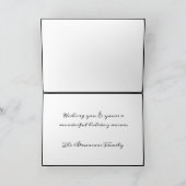 JOY Typography Black Simple Moderne Holiday Card Feestdagen Kaart (Binnen)