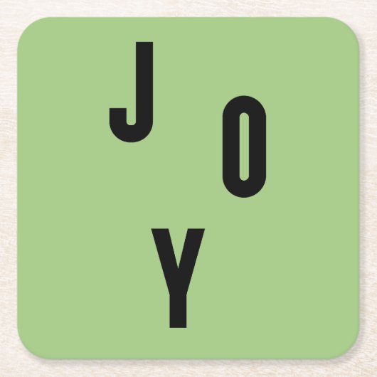 Joy typography kartonnen onderzetters (Voorkant)