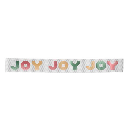 Joy Typography Kersttrui Satijnen Lint (Voorkant)