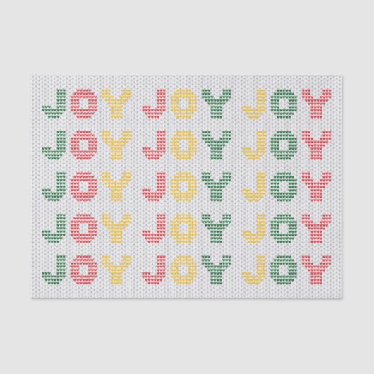 Joy Typography Kersttrui Tissuepapier (Voorkant)