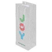 Joy Typography Kersttrui Wijn Cadeautas (Achterkant Gekanteld)