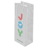 Joy Typography Kersttrui Wijn Cadeautas (Voorkant Gekanteld)