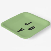 Joy typography papieren bordje (Gebogen)