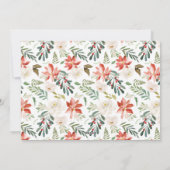 JOY Typography Poinsettia Floral Wreatfoto Feestdagenkaart (Achterkant)