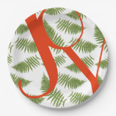 Joy Typography Quote Red en Green Kerstmis Papieren Bordje (Voorkant)