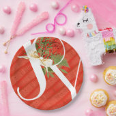 Joy Typography Quote Red en Green Kerstmis Papieren Bordje (Feest)