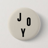 Joy typography ronde button 5,7 cm (Voorkant)