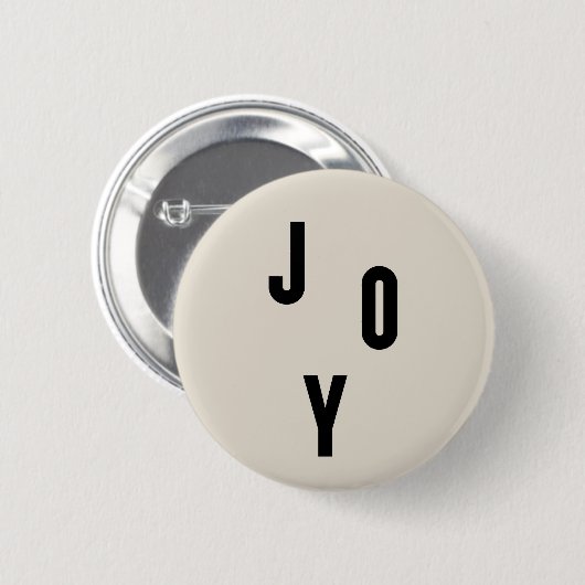 Joy typography ronde button 5,7 cm (Voorkant /achterkant)