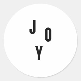 Joy typography ronde sticker