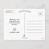 Joy Typography Script Wreated Corporate Kerstmis Feestdagenkaart (Achterkant)