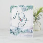 Joy uit New Home Waterverf Misty Forest Moving Aankondiging (Staand voorkant)