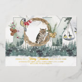 Joy uit New Home Woodland Forest Moving Folie Feestdagenkaart (Voorkant)