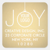 JOY Uw Logo Faux Gold Foil Retouradres Labels (Voorkant)