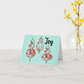 Joy Vintage-Style Holiday Card Kaart (Gele Bloem)
