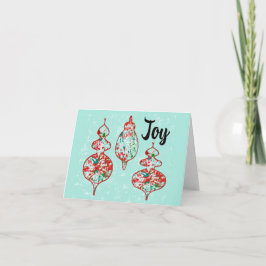 Joy Vintage-Style Holiday Card Kaart